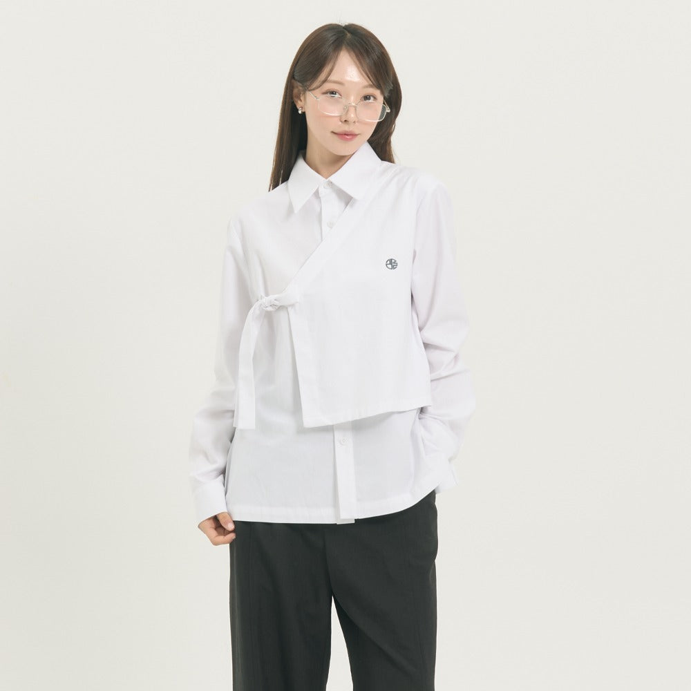 LEESLE X Hanna - White Jeogori Shirt fusion (UNISEX)