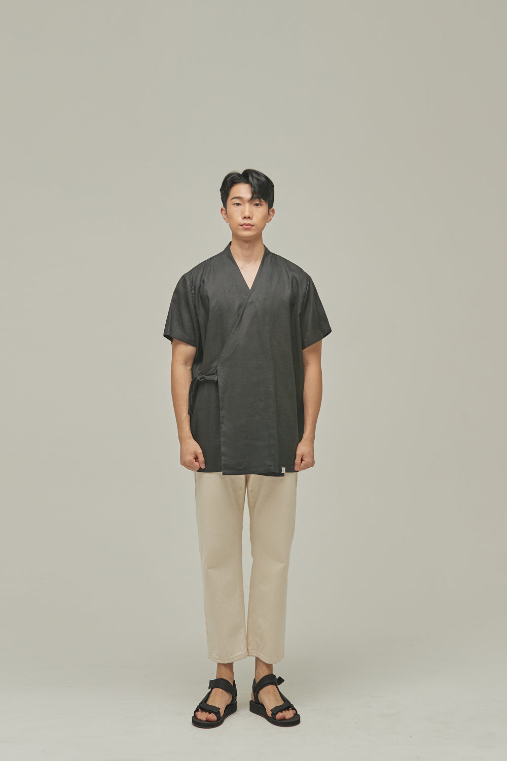LEESLE - Linen black jeogori UNISEX