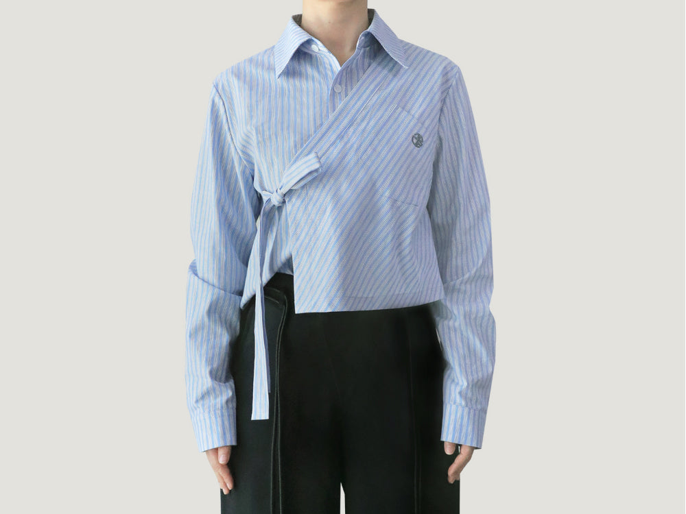 LEESLE X Hanna - Stripe Jeogori Shirt fusion (UNISEX)