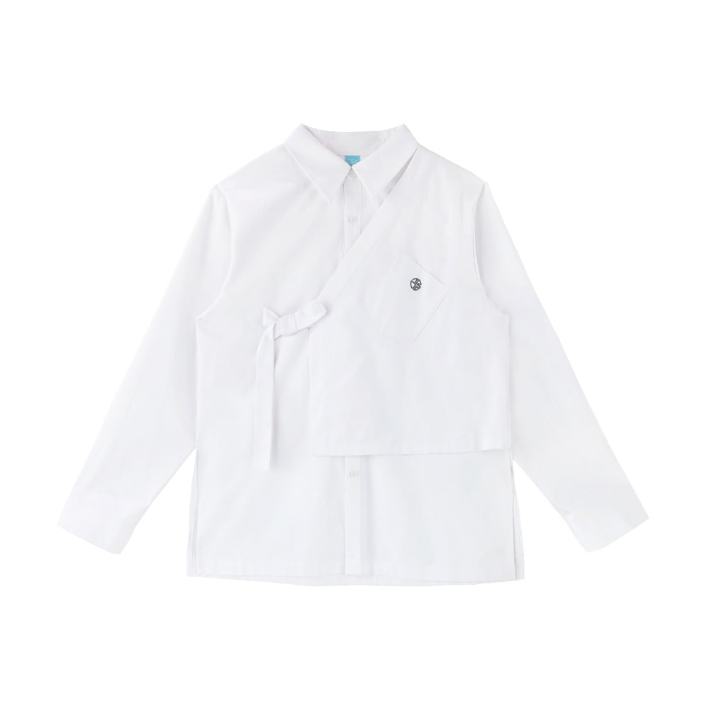 LEESLE X Hanna - White Jeogori Shirt fusion (UNISEX)