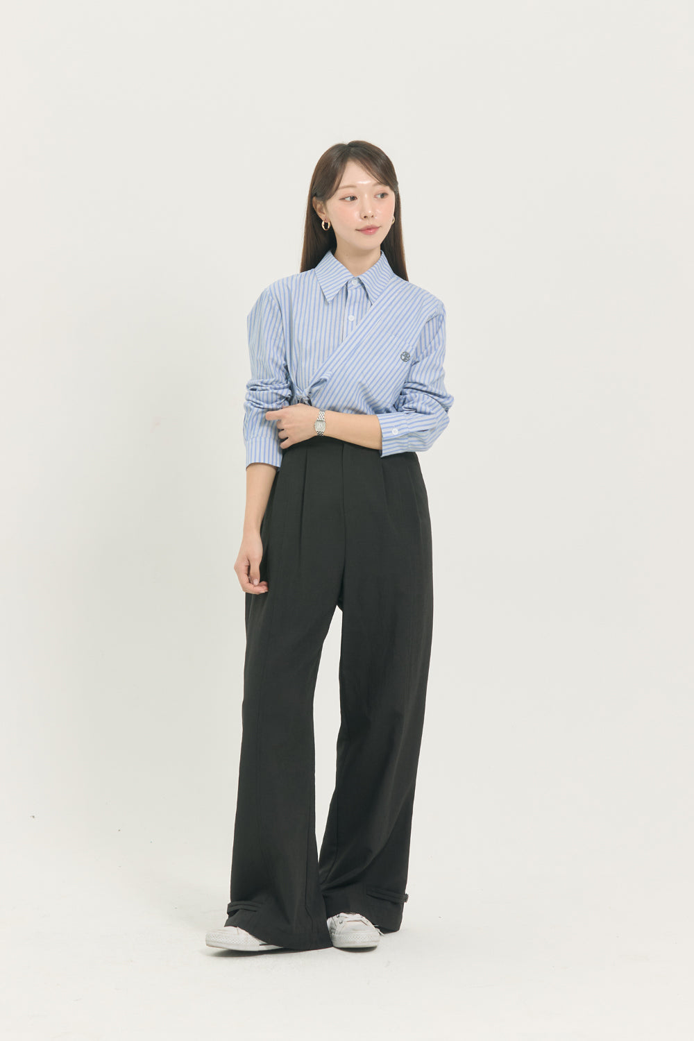 LEESLE X Hanna - Stripe Jeogori Shirt fusion (UNISEX)