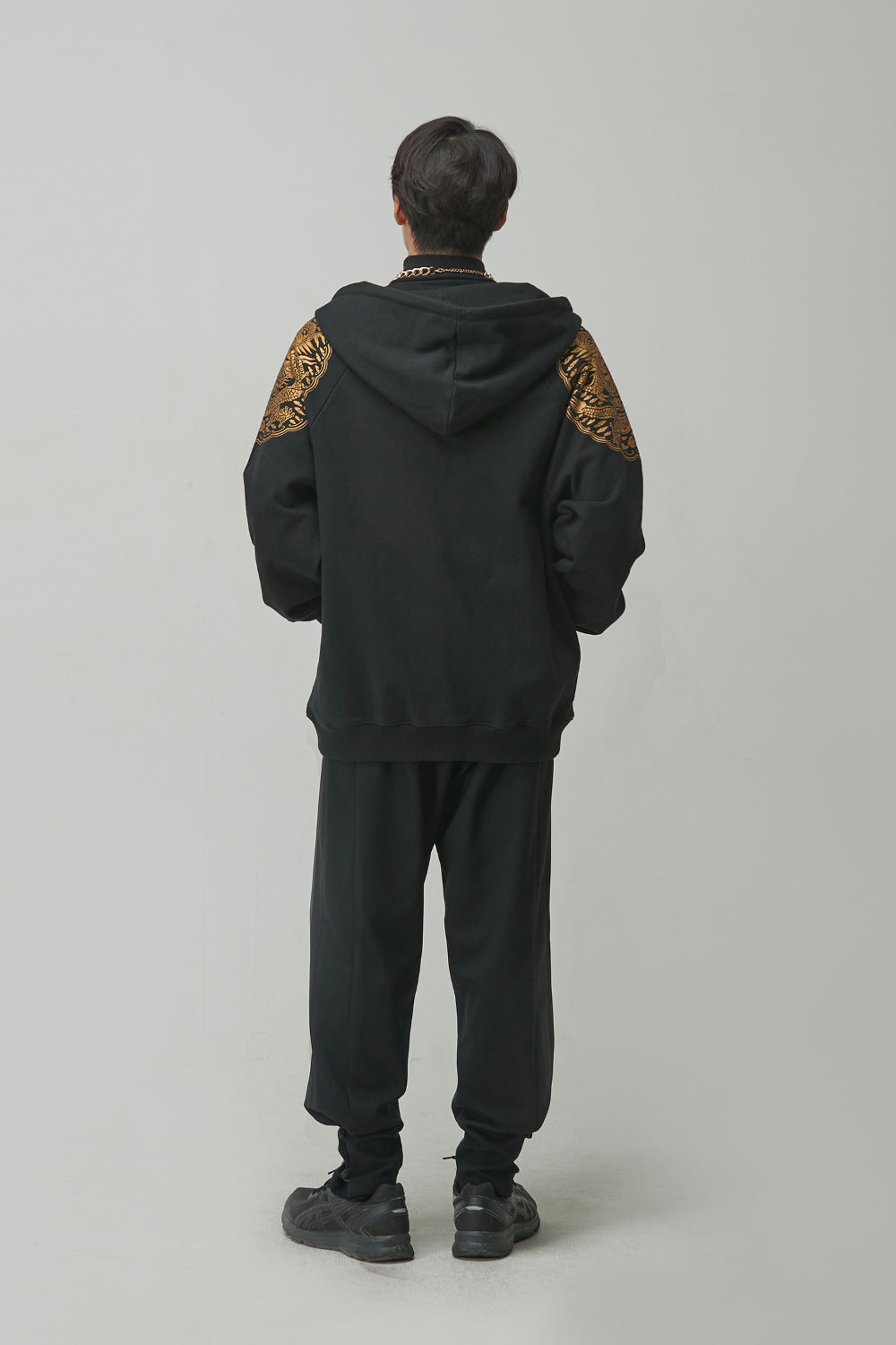 LEESLE - Black dragon hoodie