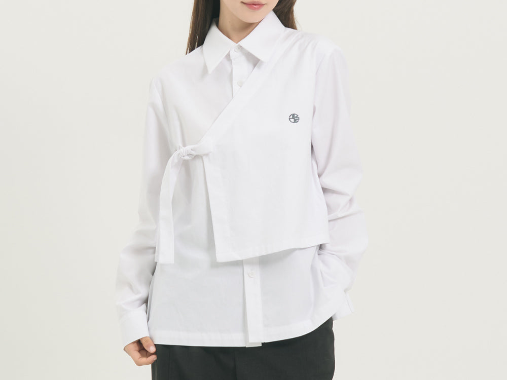 LEESLE X Hanna - White Jeogori Shirt fusion (UNISEX)