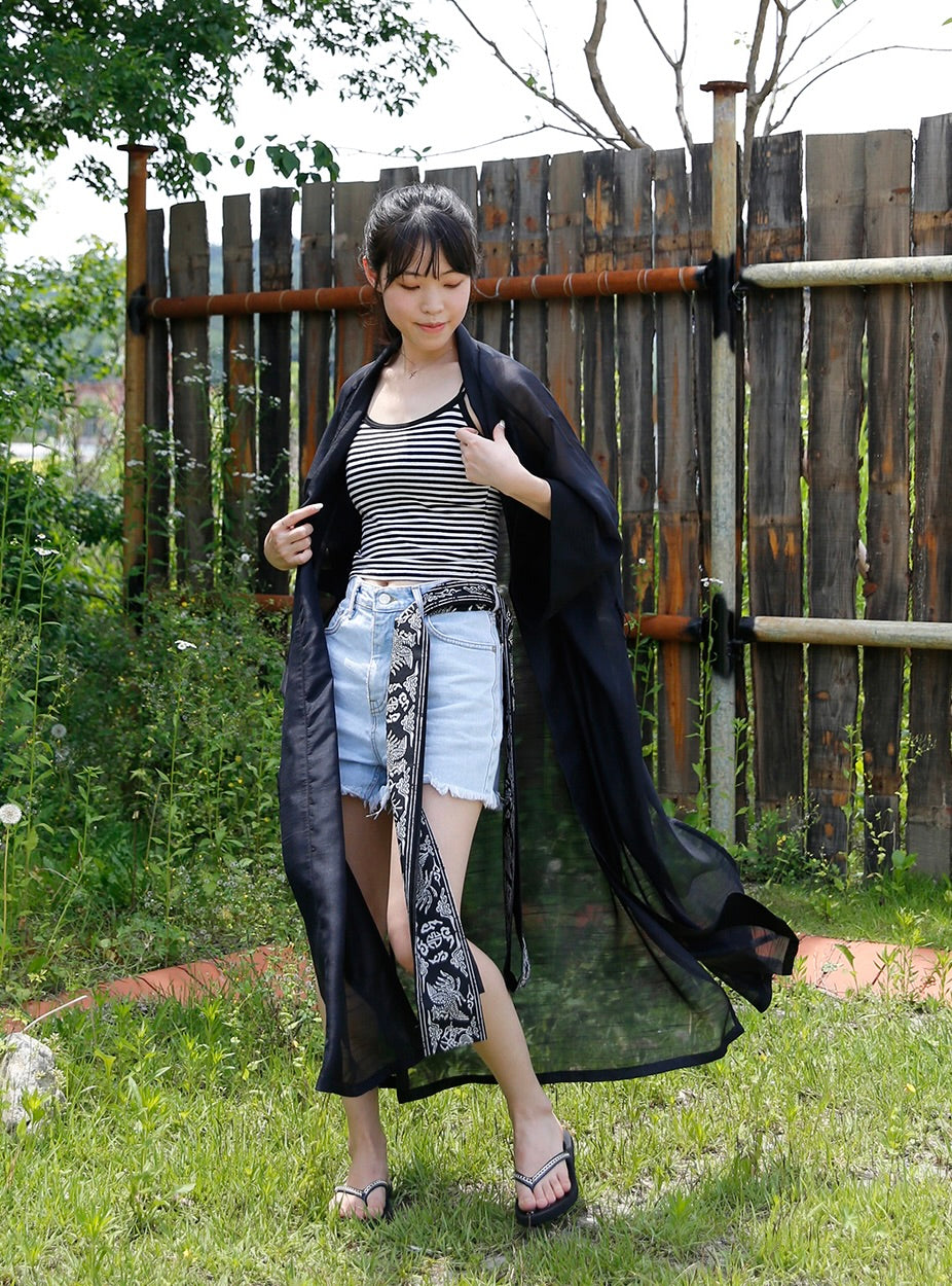 LEESLE - Phoenix purple silver waist belt