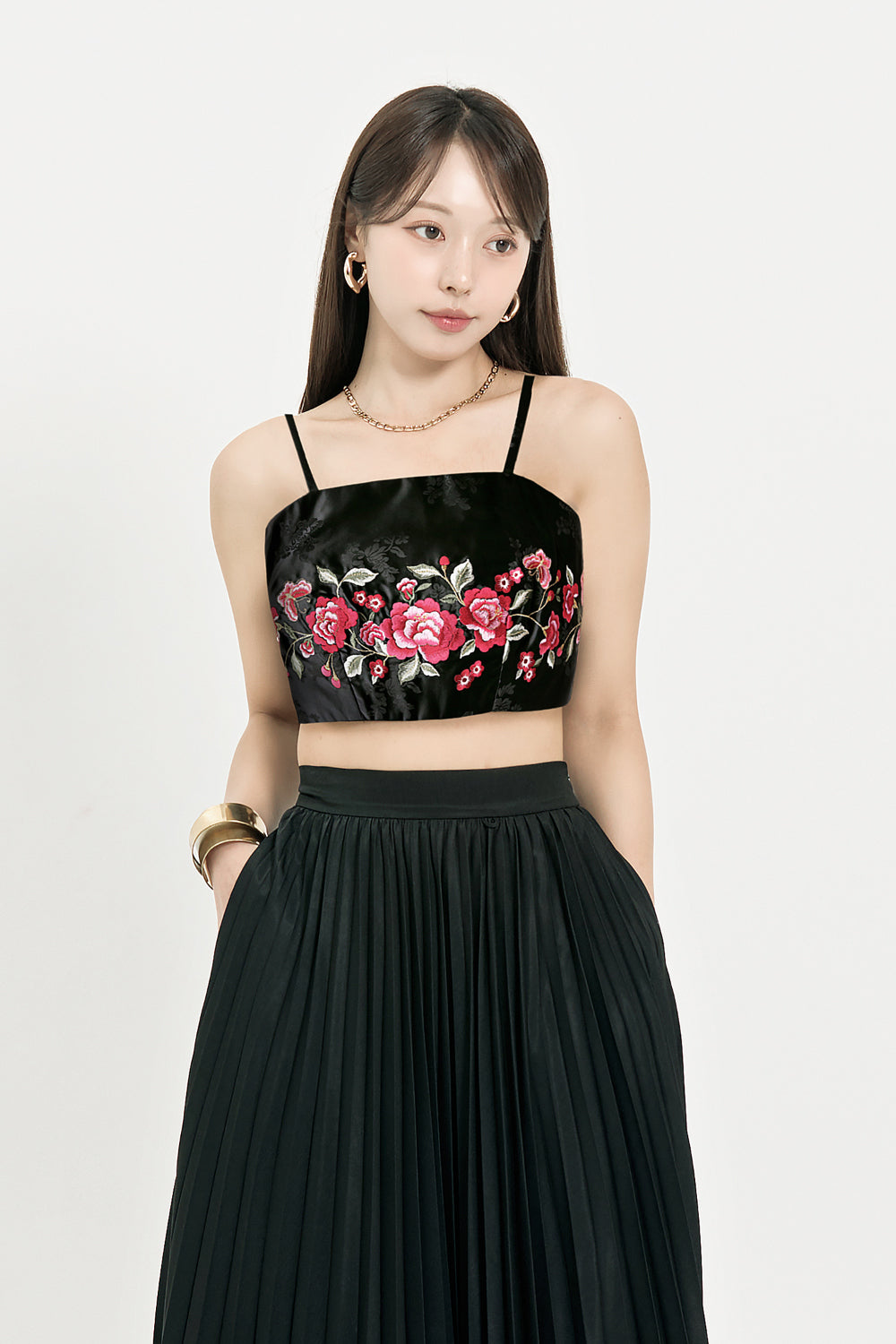 LEESLE - Eunwol floral crop top