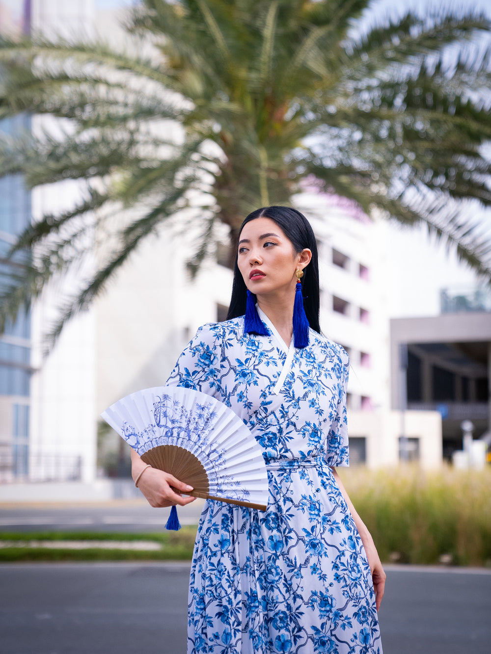 LEESLE - Injeolmi blue dress