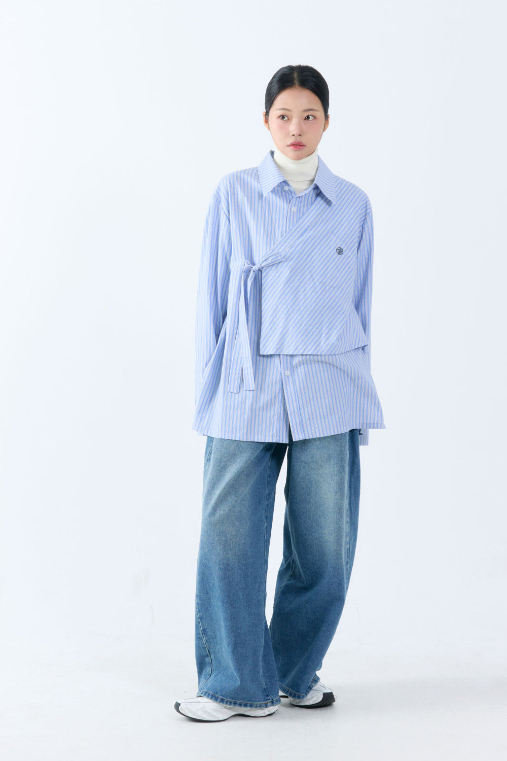 LEESLE X Hanna - Stripe Jeogori Shirt fusion (UNISEX)