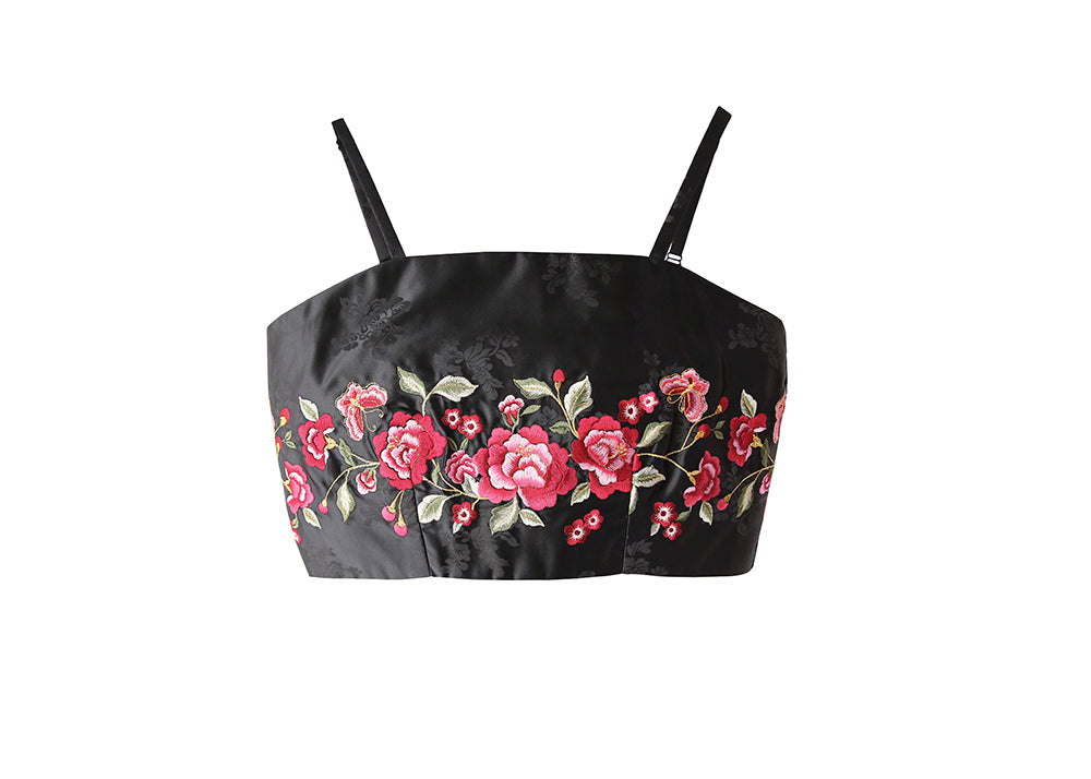LEESLE - Eunwol floral crop top
