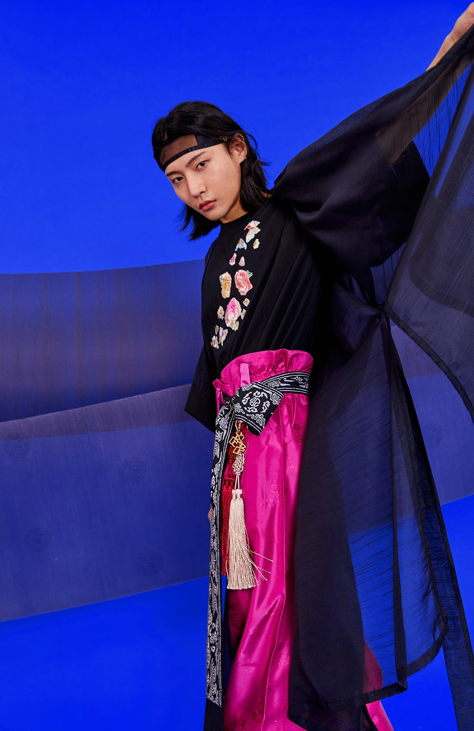 LEESLE - Phoenix purple silver waist belt
