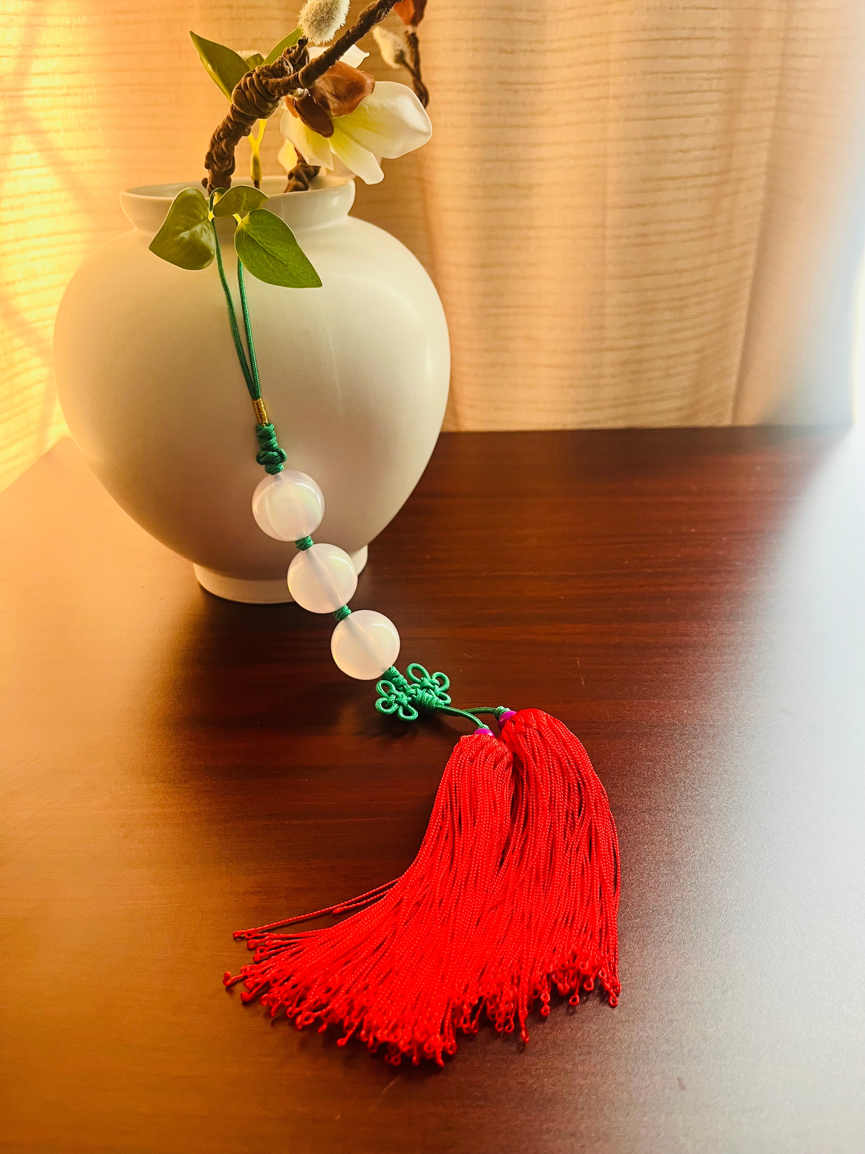 MARRON KNOT - Red 3 wish Norigae