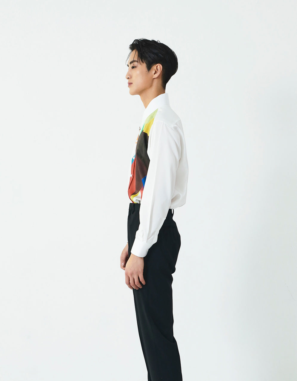 GUIROE - Satin Collar git shirt