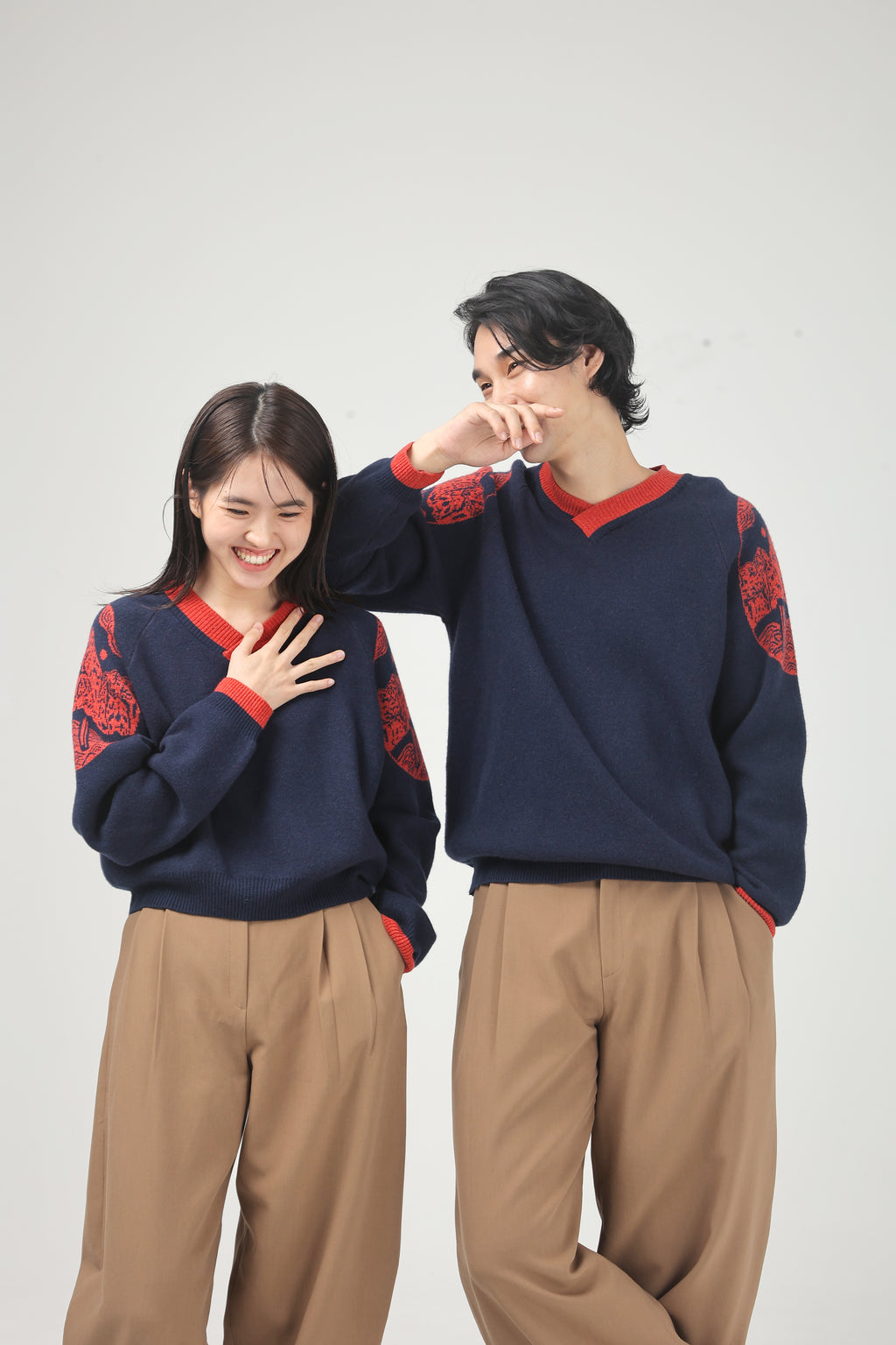 SONGHWA - Grey Irworobongdo cashmere blend knit