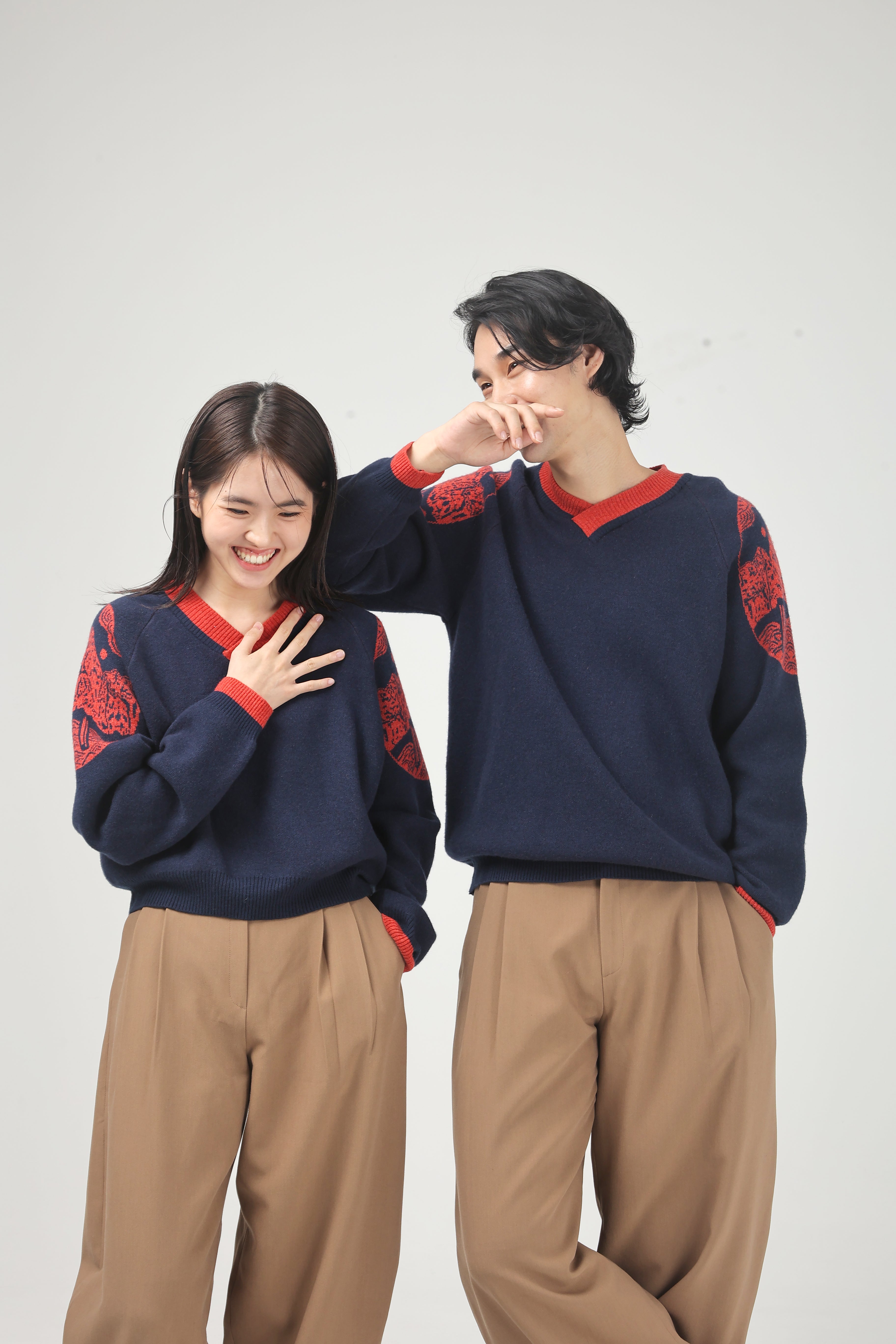 SONGHWA - Grey Irworobongdo cashmere blend knit
