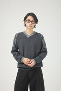 SONGHWA - Grey Irworobongdo cashmere blend knit