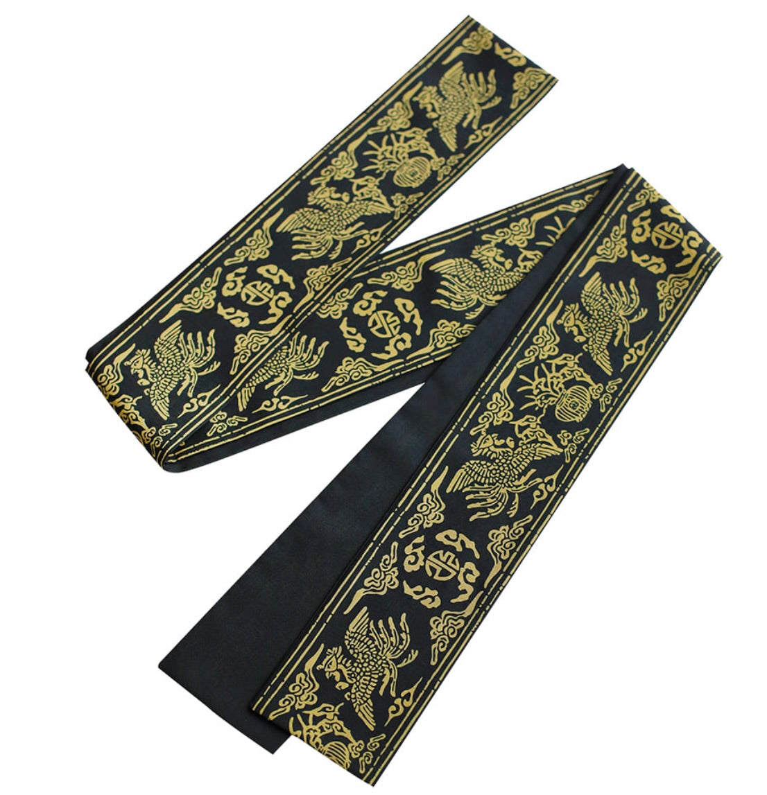 LEESLE - Phoenix black gold waist belt