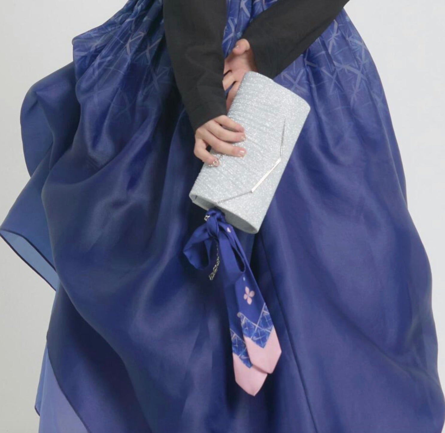 LEESLE - Floral Twilly Ribbon Daenggi (Blue)