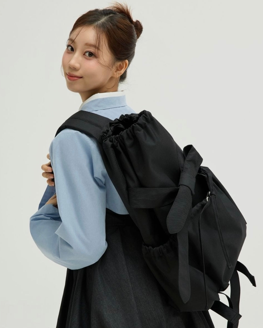 SHEEN:SEOUL - Black Botjim Sling Bag (RECYCLED MATERIAL)