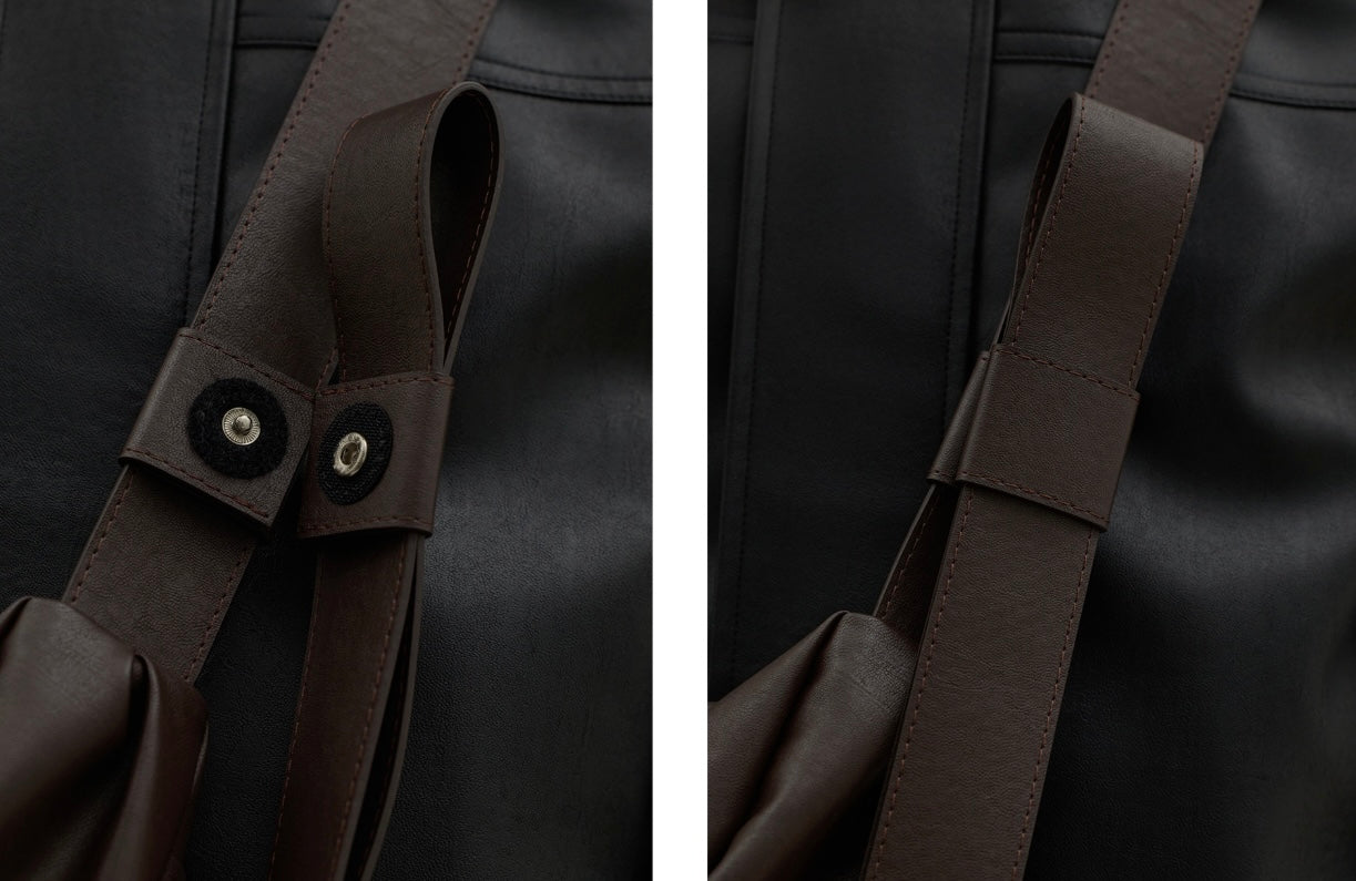 SHEEN:SEOUL - Black Hobo Botjim bag (VEGAN LEATHER)