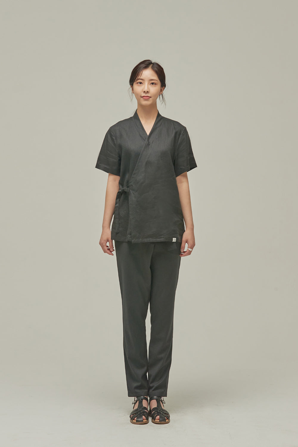 LEESLE - Linen black jeogori UNISEX