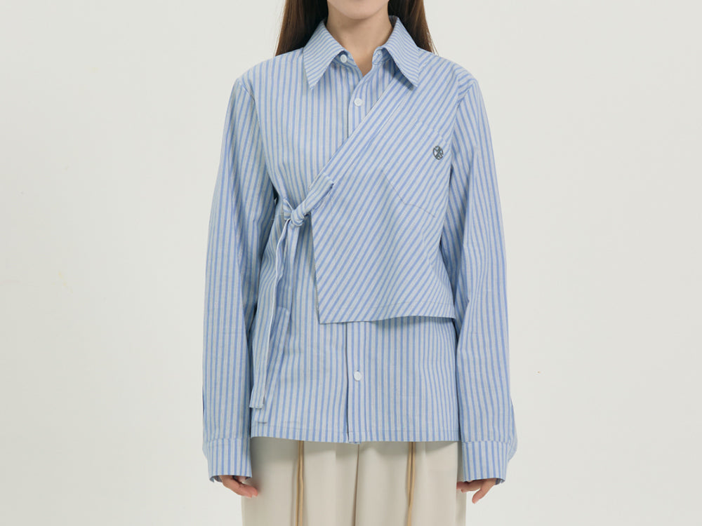 LEESLE X Hanna - Stripe Jeogori Shirt fusion (UNISEX)
