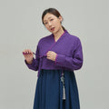 LEESLE - Purple jeogori, sheer detail (PLUS SIZE)