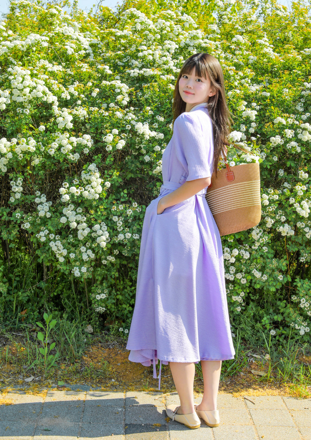 LEESLE - Every day purple dress