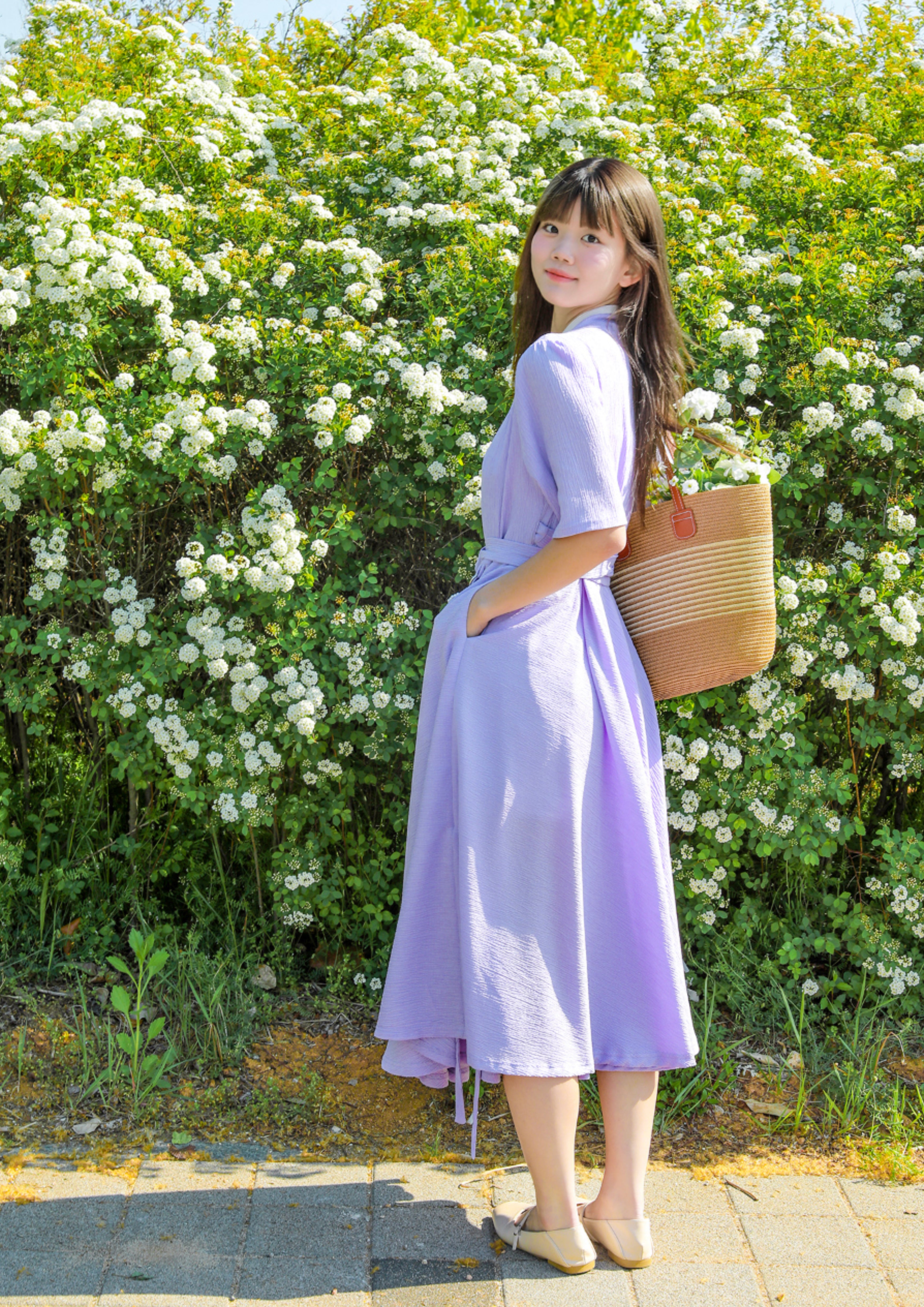 LEESLE - Every day purple dress